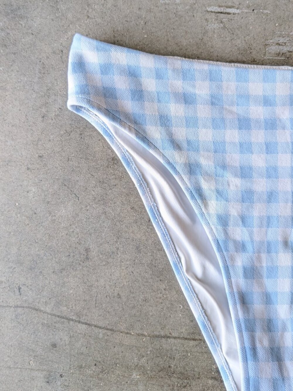 Frankies Bikinis Jenna High Waist Bikini Bottom in Bluebell large BOTTOM ONLY - Picture 3 of 8
